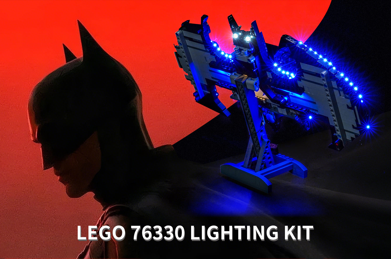 LEGO 76330 Batman Logo Lighting Upgrade: Bring Gotham to Life with Deep Blue LEDs