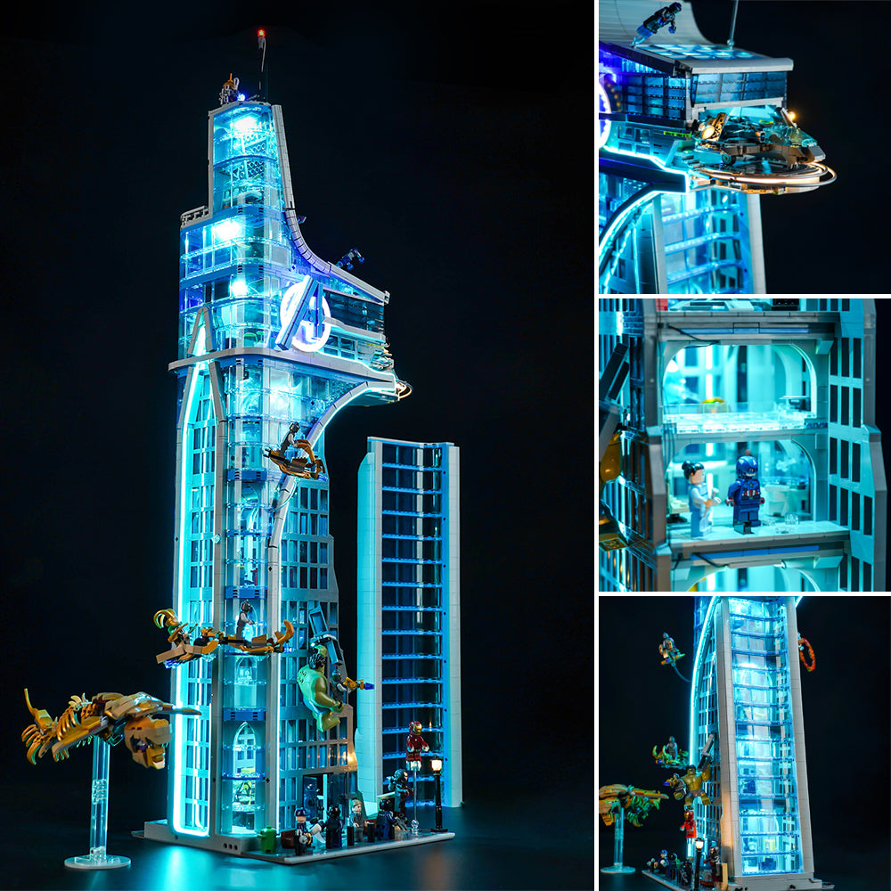 A Journey with BrickBling Light Kit for LEGO Marvel Avengers Tower