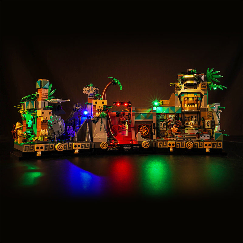 Kit d'éclairage BrickBling pour LEGO Temple de l'idole dorée 77015