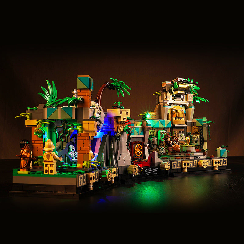 Kit d'éclairage BrickBling pour LEGO Temple de l'idole dorée 77015