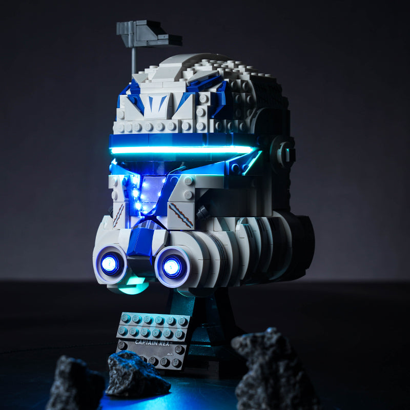BrickBling Lichtset für LEGO Captain Rex Helm 75349, verbesserte Version