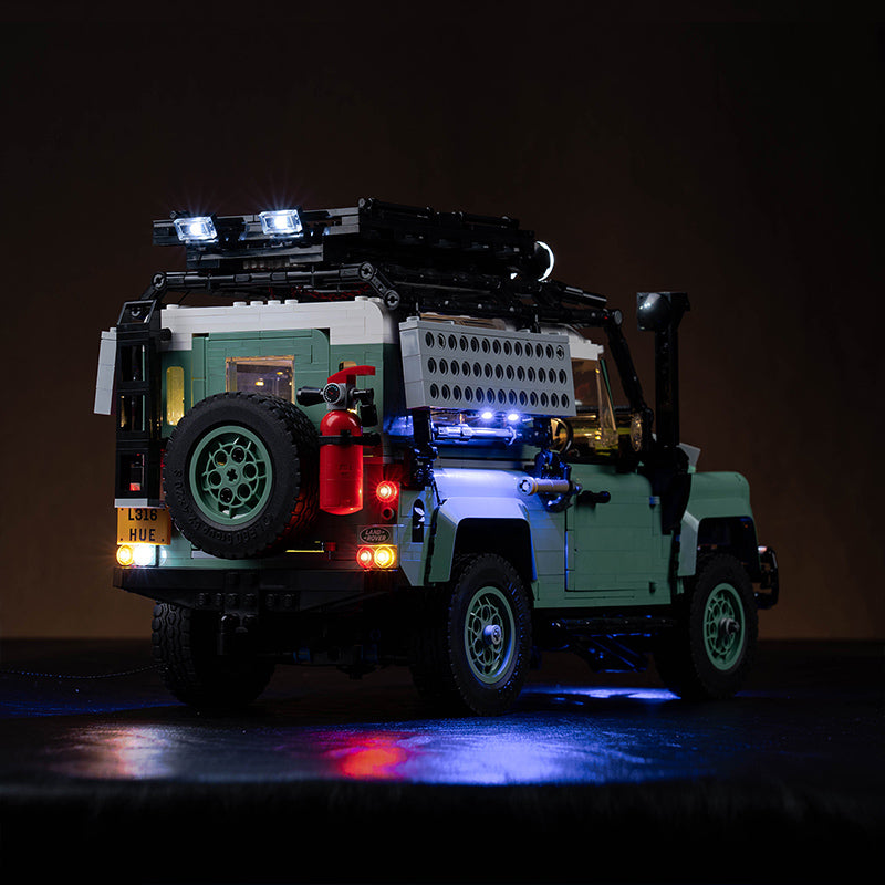 BrickBling Lichtset für LEGO Land Rover Classic Defender 90 10317