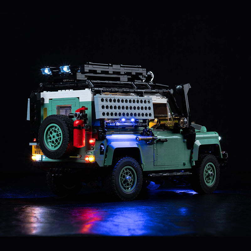 BrickBling Lichtset für LEGO Land Rover Classic Defender 90 10317