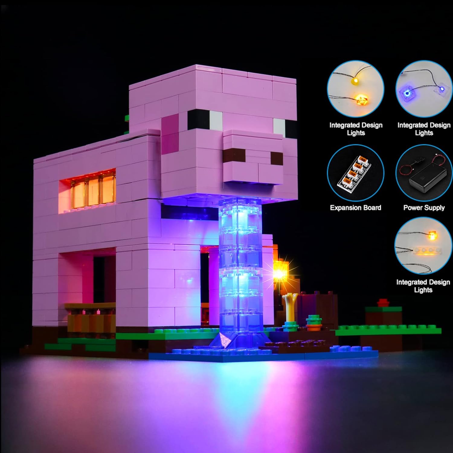 BrickBling Lichtset für LEGO Minecraft Pig House 21170