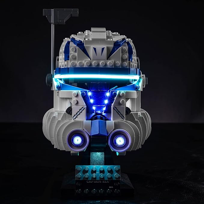 BrickBling Lichtset für LEGO Captain Rex Helm 75349, verbesserte Version