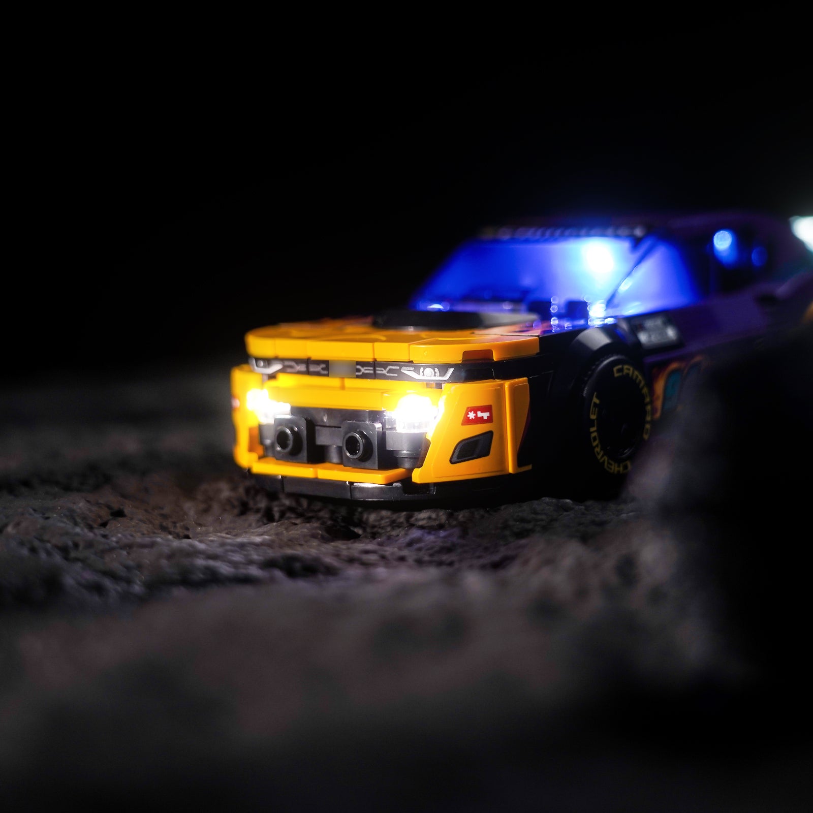 BrickBling's LEGO Speed Champions NASCAR® Next-Generation Chevrolet Camaro ZL1 76935 Lighting Kit turns your building experience into a dazzling feast, enhancing the sleek lines and dynamic features of the next-generation Chevrolet Camaro ZL1. This NASCAR toy model car features realistic features, including a rear spoiler, front grille, hood, headlights and wheels, as well as authentic Camaro, Cup Series and NASCAR logos, all of which highlight exquisite craftsmanship and forward-looking aesthetics. Our