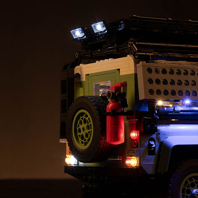 BrickBling Lichtset für LEGO Land Rover Classic Defender 90 10317