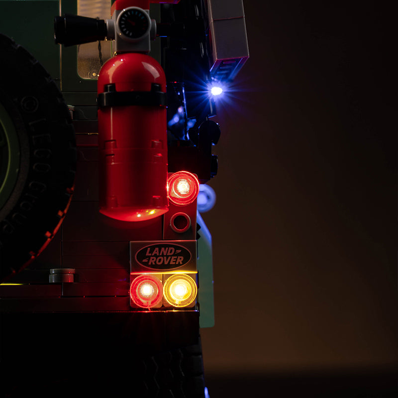 BrickBling Lichtset für LEGO Land Rover Classic Defender 90 10317