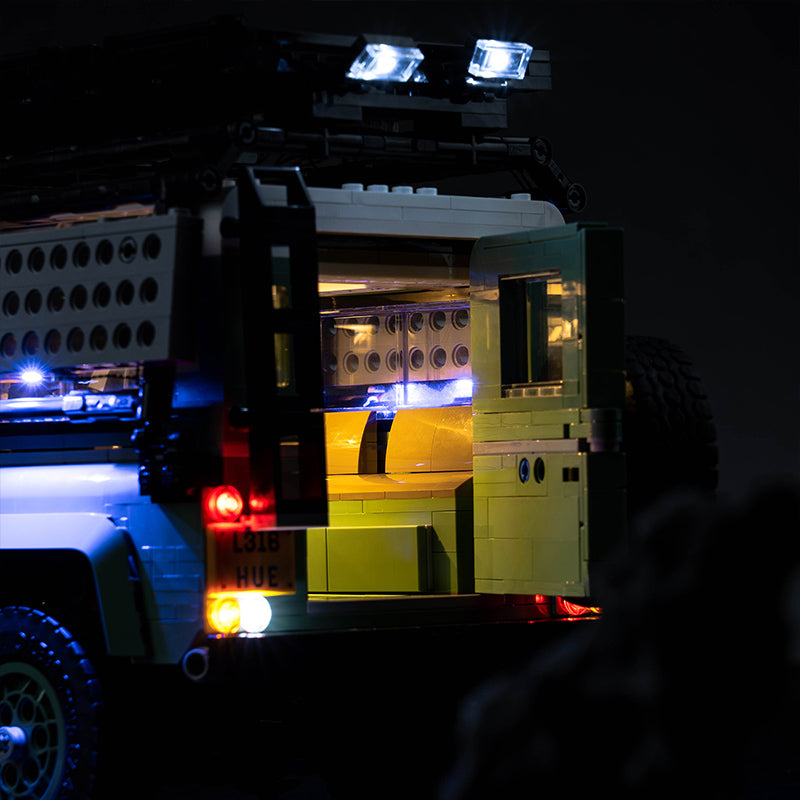BrickBling Lichtset für LEGO Land Rover Classic Defender 90 10317