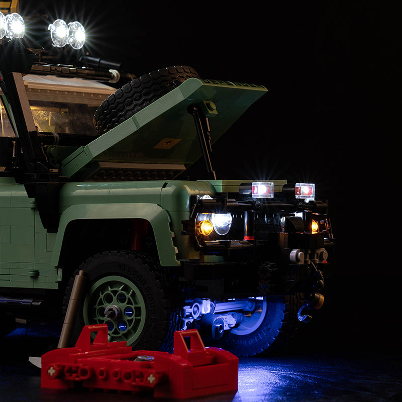 BrickBling Lichtset für LEGO Land Rover Classic Defender 90 10317