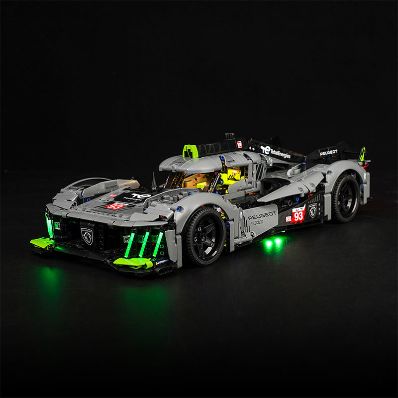 BrickBling Lichtset für LEGO Technic Peugeot 9X8 24H Le Mans Hybrid Hypercar 42156
