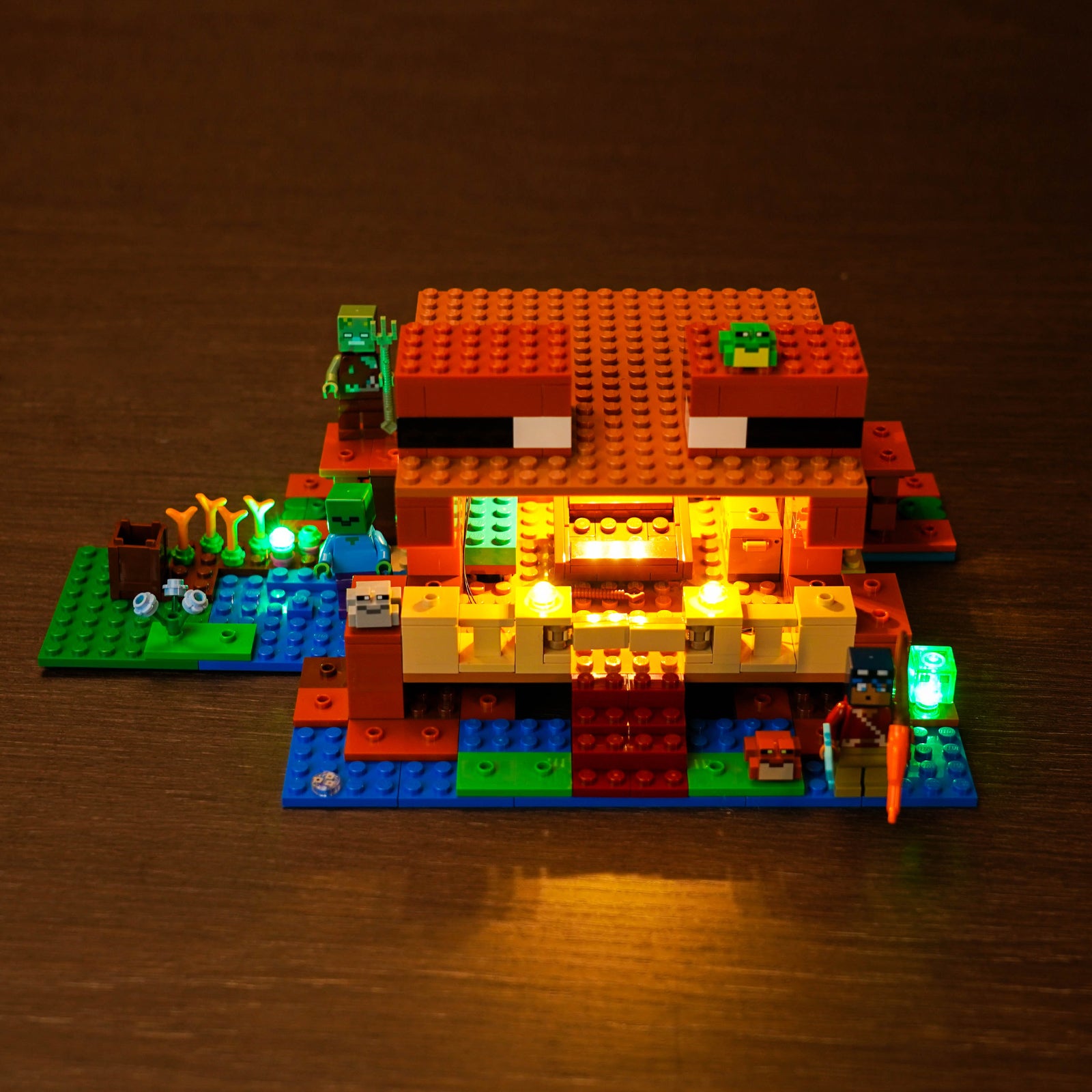 BrickBling Light Kit for LEGO Minecraft The Frog House 21256