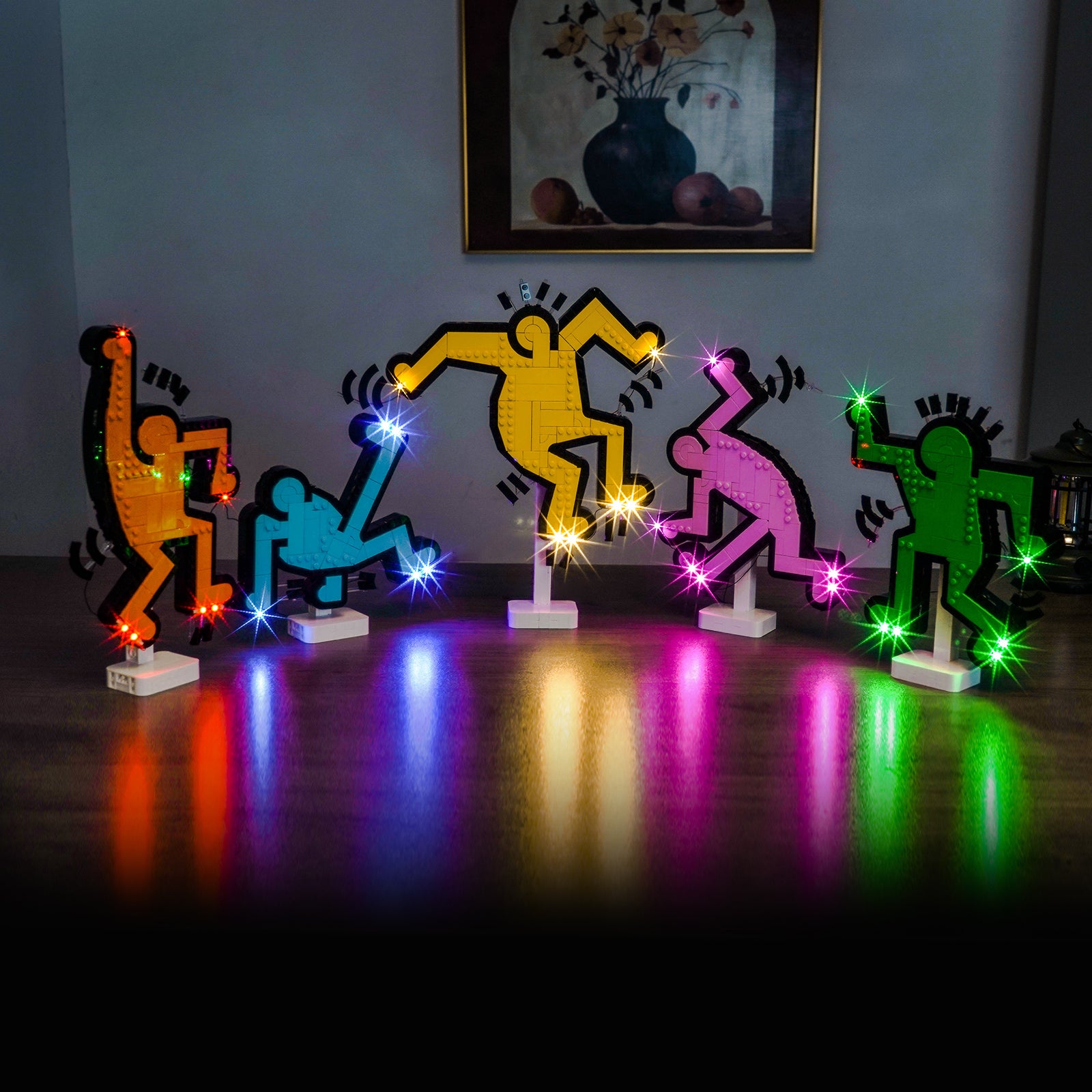 BrickBling Lichtset für LEGO Art Keith Haring – Tanzende Figuren 31216