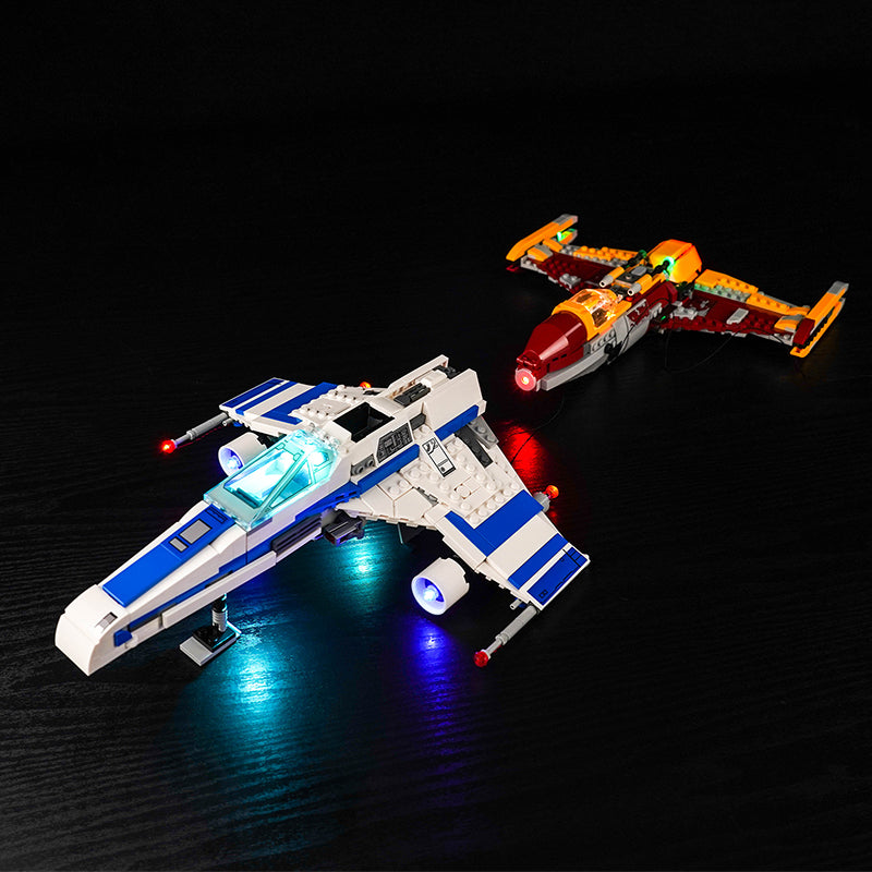 BrickBling Light Kit for LEGO New Republic E-Wing™ vs. Shin Hati’s Starfighter™ 75364