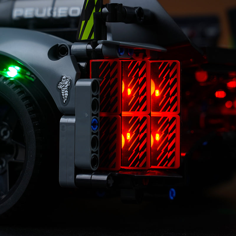 BrickBling Light Kit for LEGO Technic Peugeot 9X8 24H Le Mans Hybrid Hypercar 42156