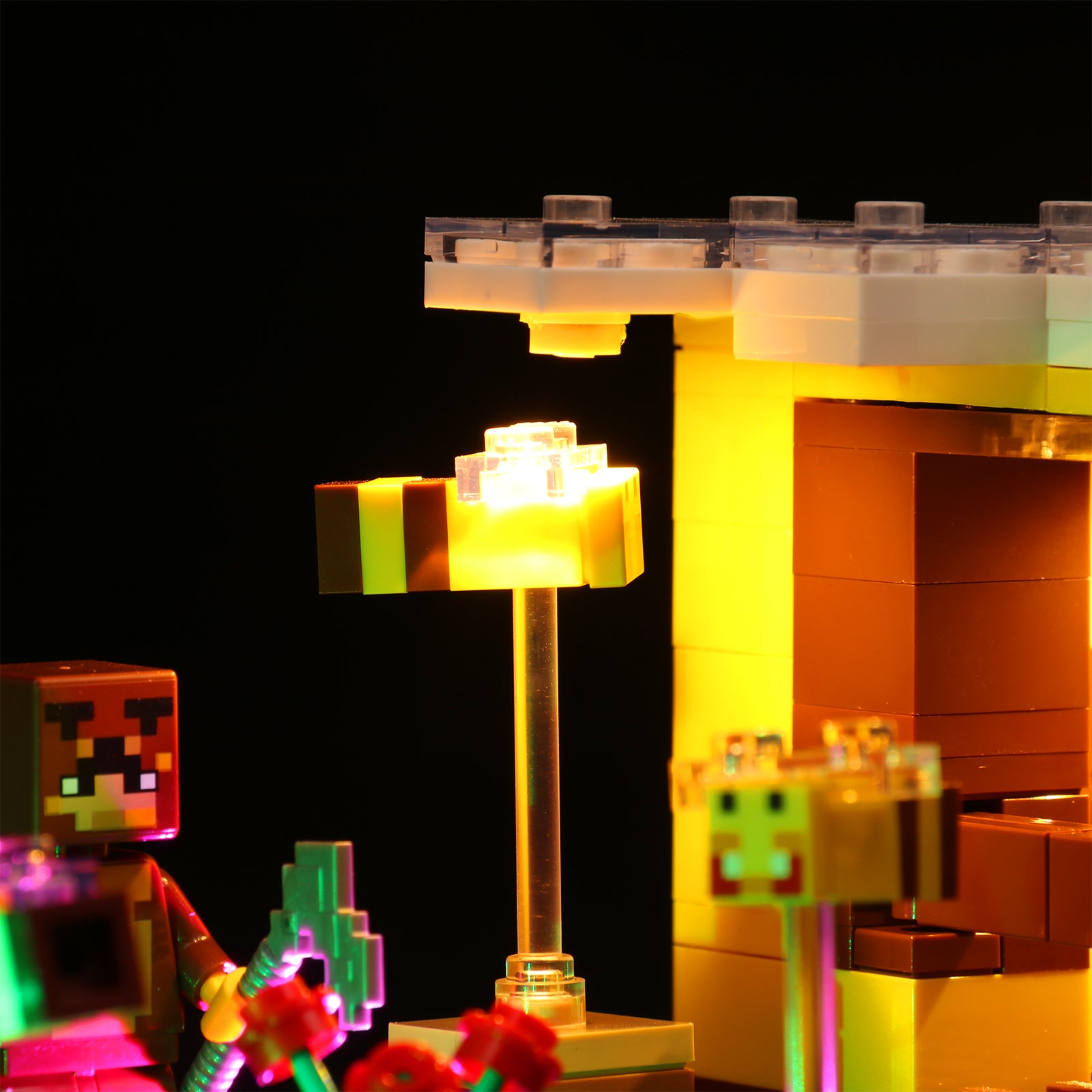 Kit d'éclairage BrickBling pour LEGO Minecraft Le cottage aux abeilles 21241