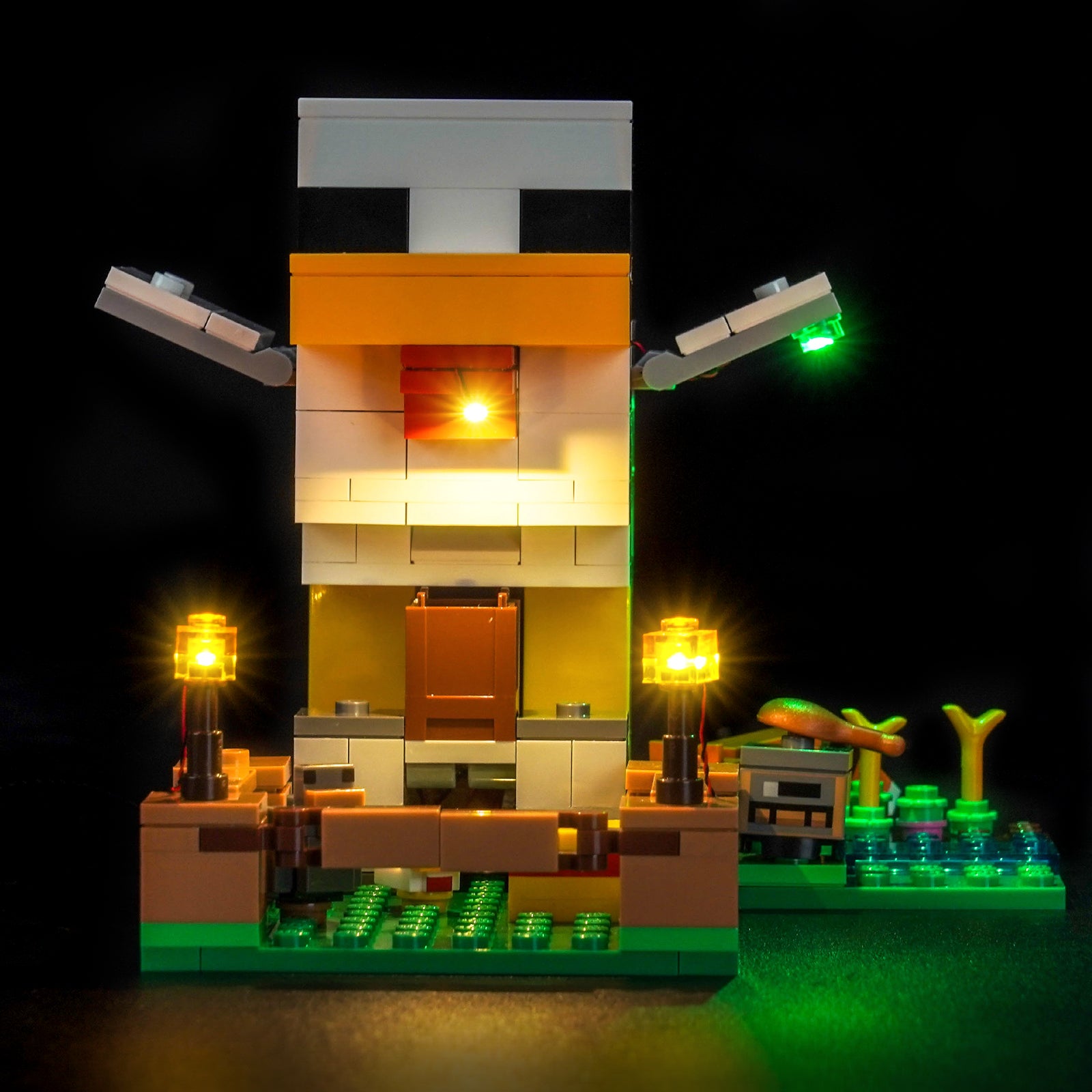 Kit d'éclairage BrickBling pour ferme de poulets LEGO Minecraft 21585