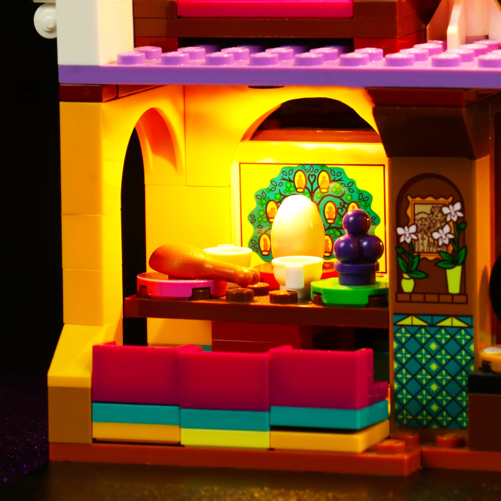 Details Display of BrickBling Light Kit for LEGO Disney The Madrigal House 43202 Upgraded Version