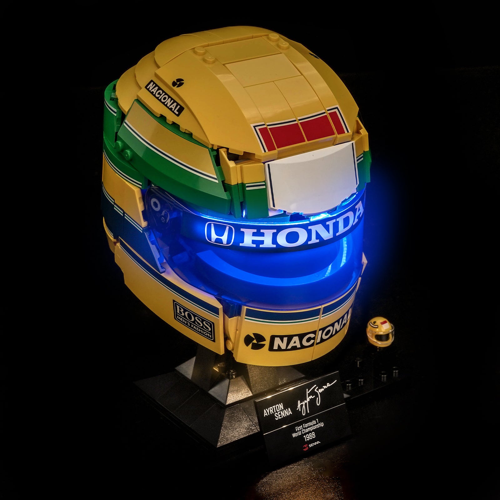 Kit d'éclairage BrickBling pour Casque LEGO Éditions Ayrton Senna 43024