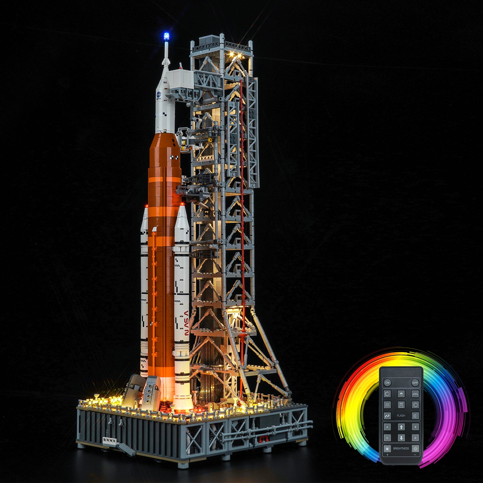BrickBling Light Kit for LEGO NASA Artemis Space Launch System 10341 Remote Control Version