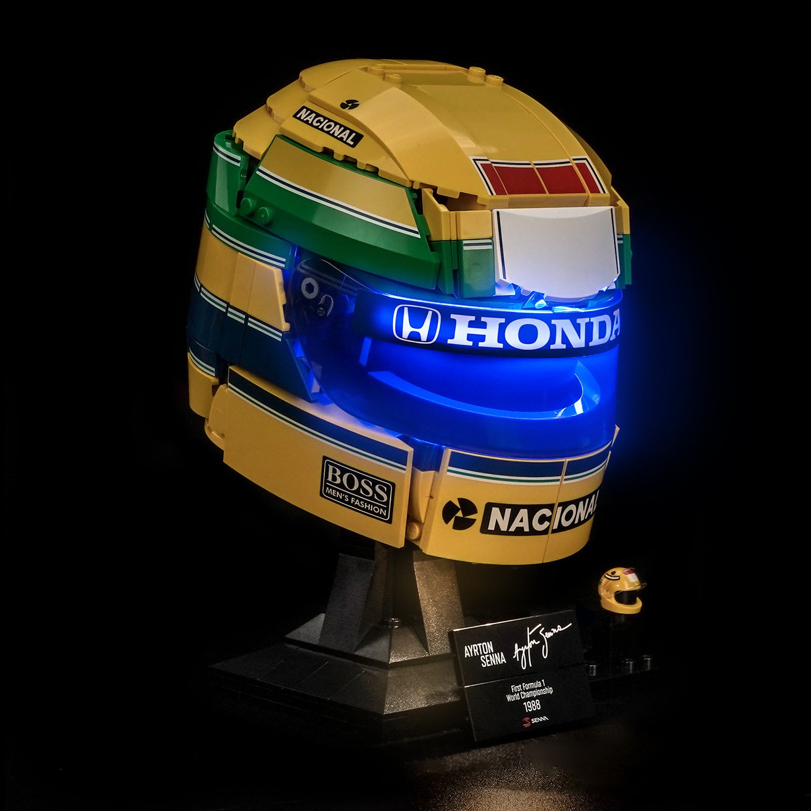 Kit d'éclairage BrickBling pour Casque LEGO Éditions Ayrton Senna 43024