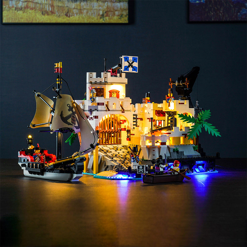 Kit d'éclairage BrickBling pour la forteresse LEGO Eldorado 10320