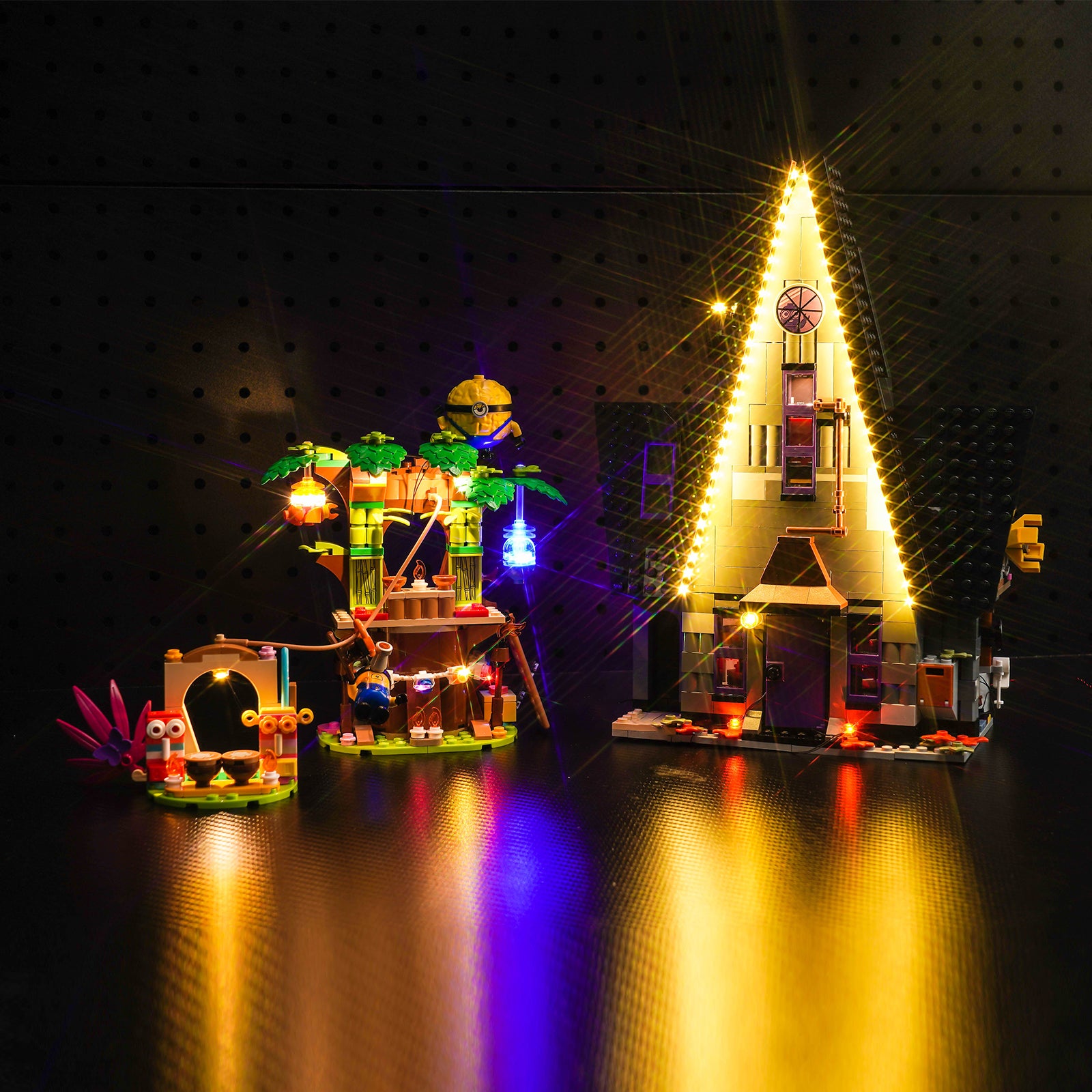 BrickBling Lichtset für LEGO Ich – Einfach Unverbesserlich 4 Minions und Grus Familienanwesen 75583