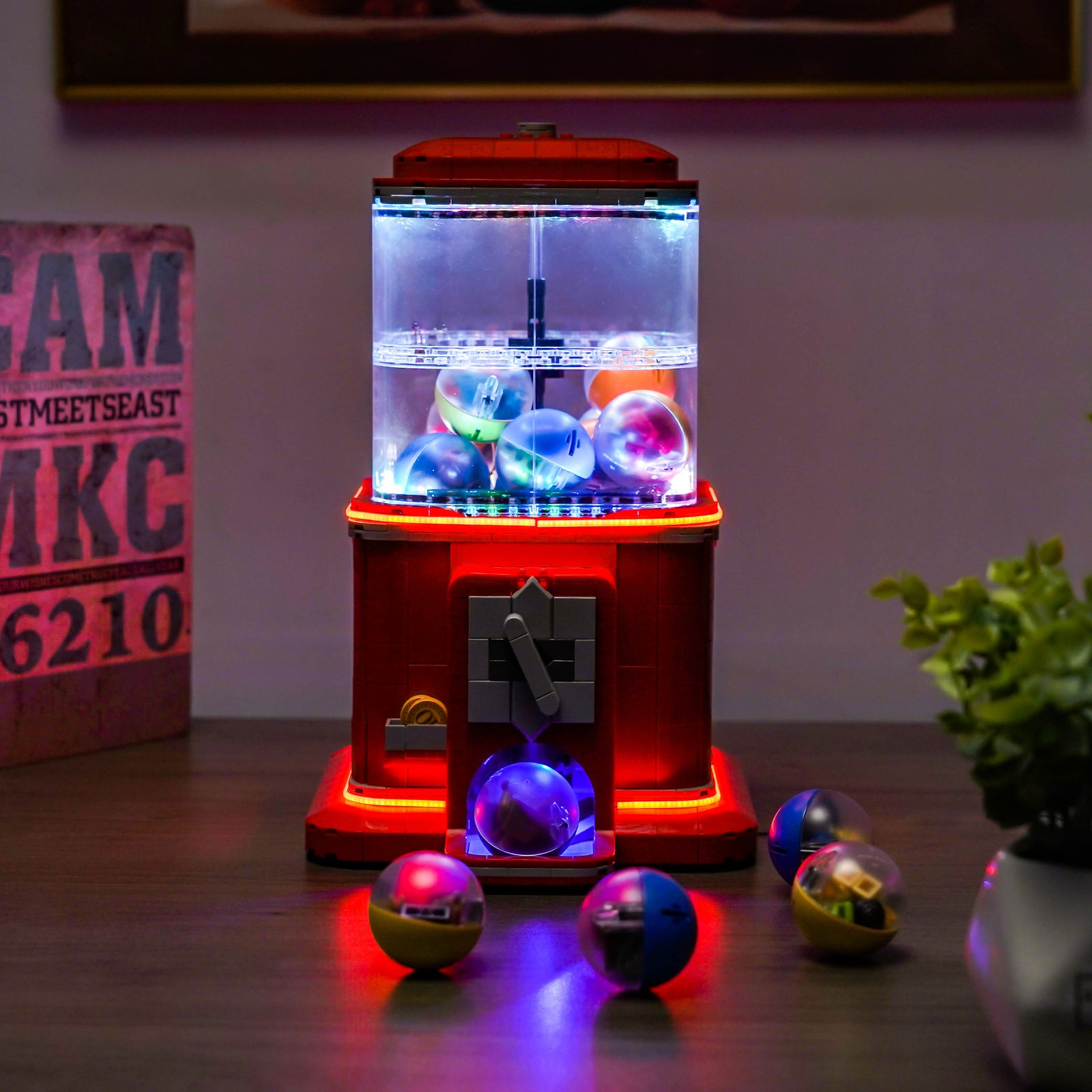 BrickBling Lichtset für LEGO Ideas Minifiguren-Verkaufsautomat 21358, warme Farbversion
