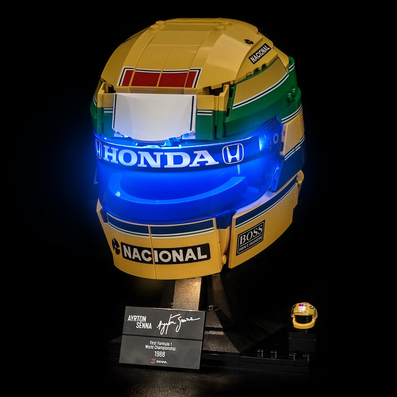 Kit d'éclairage BrickBling pour Casque LEGO Éditions Ayrton Senna 43024