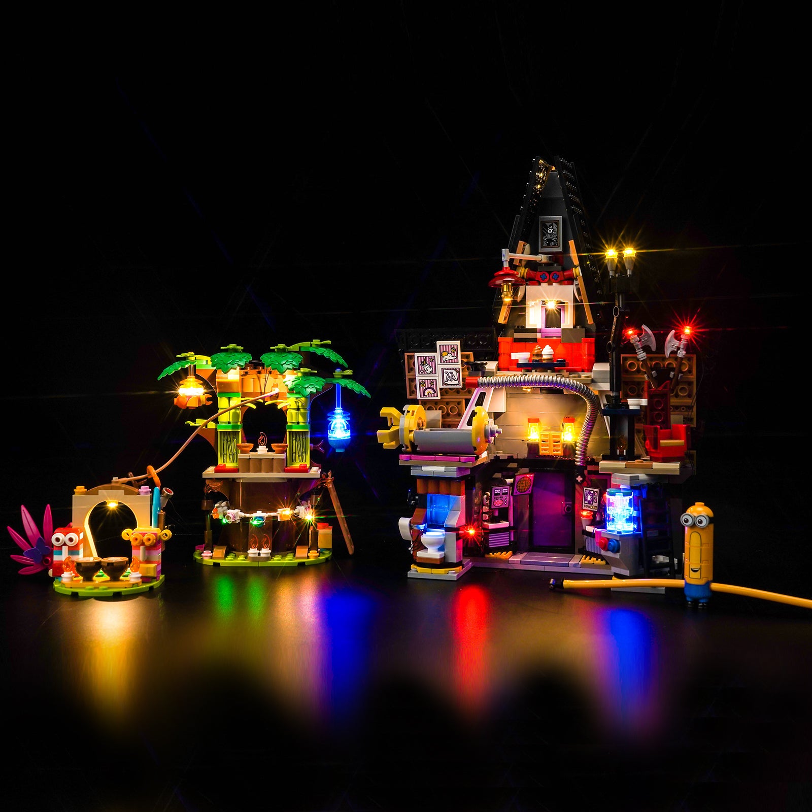 BrickBling Lichtset für LEGO Ich – Einfach Unverbesserlich 4 Minions und Grus Familienanwesen 75583