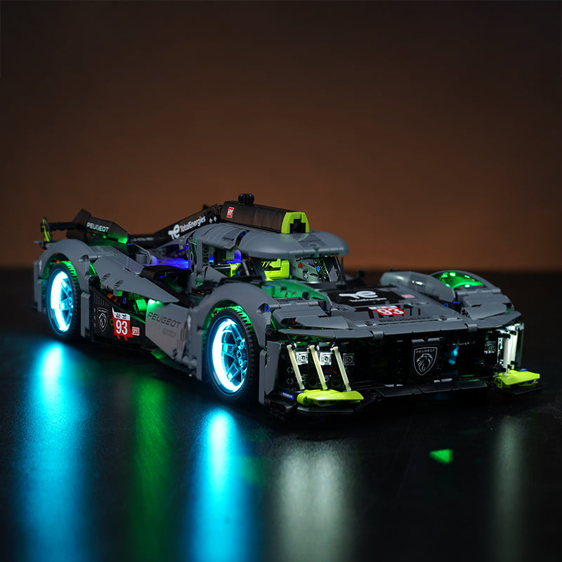 BrickBling Light Kit for LEGO Technic Peugeot 9X8 24H Le Mans Hybrid Hypercar 42156