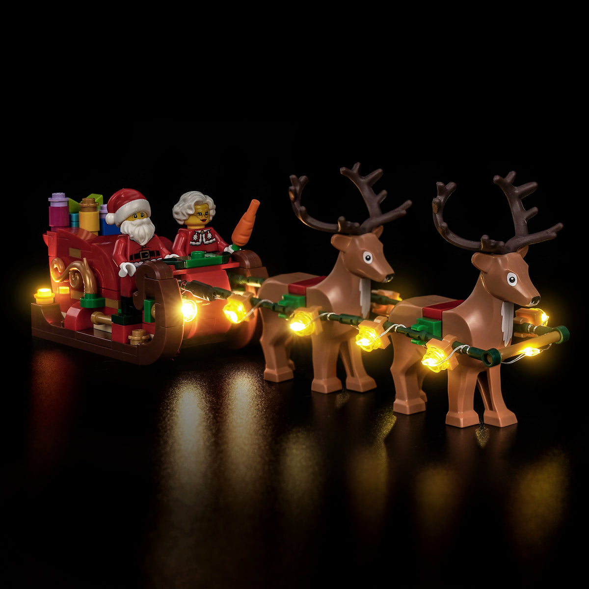 Kit d'éclairage BrickBling pour l'aventure du traîneau du Père Noël LEGO 40866