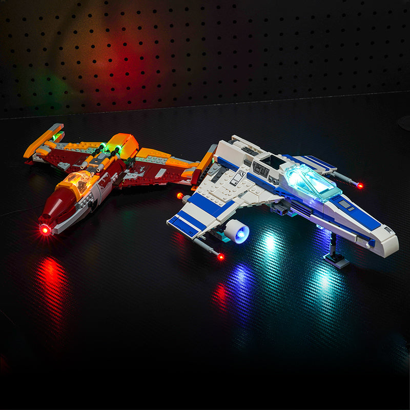BrickBling Light Kit for LEGO New Republic E-Wing™ vs. Shin Hati’s Starfighter™ 75364