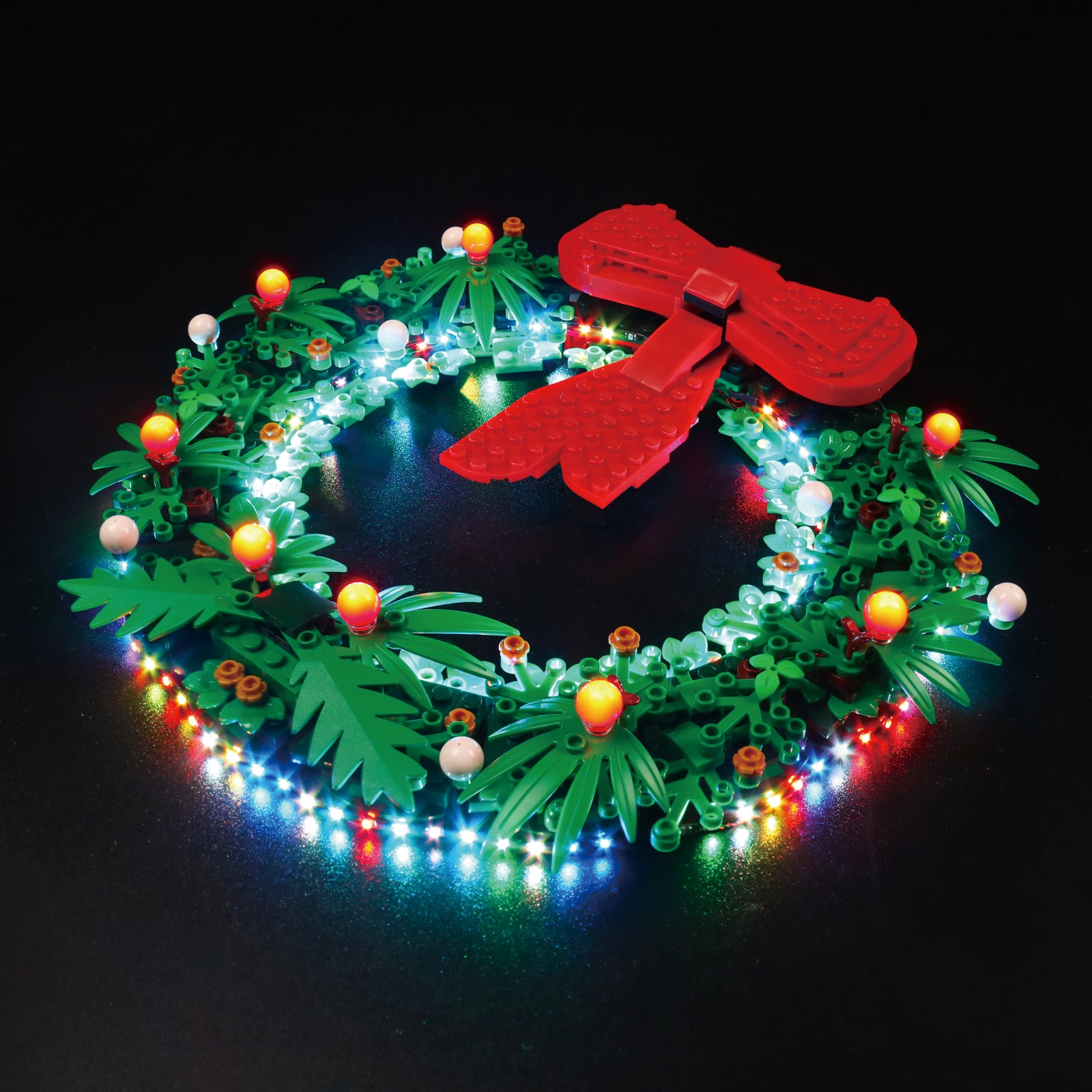 Kit d'éclairage BrickBling pour couronne de Noël LEGO 2-en-1 40426 version musicale