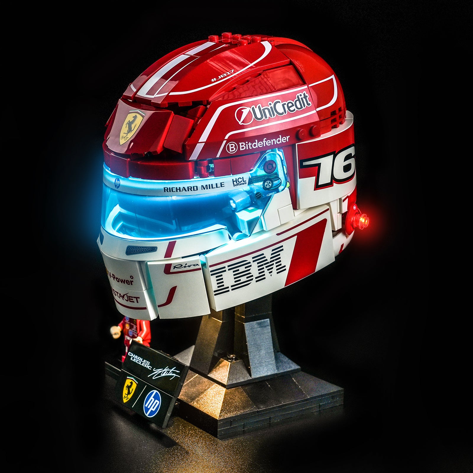 BrickBling Light Kit for LEGO Editions Scuderia Ferrari HP Charles Leclerc Helmet 43014