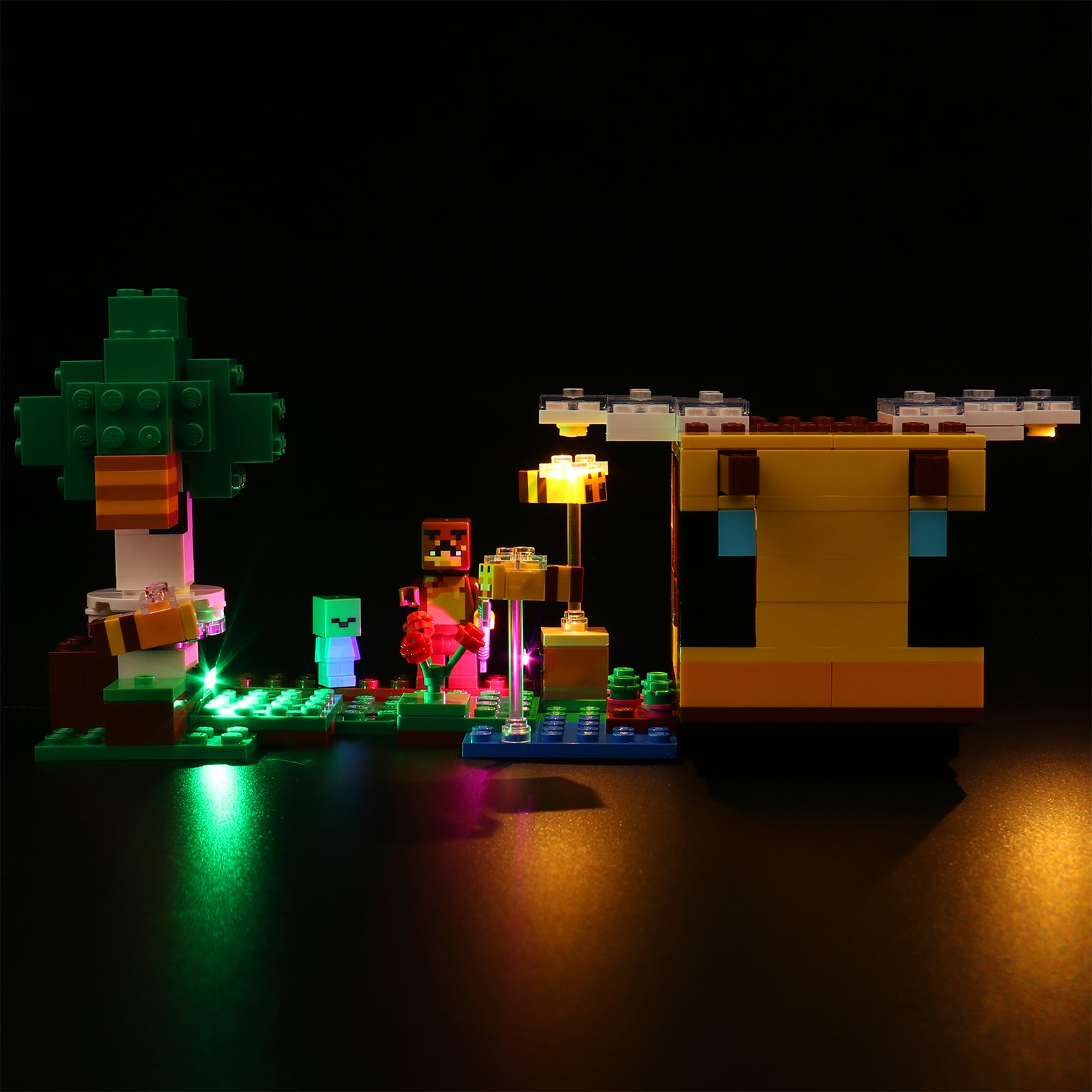 Kit d'éclairage BrickBling pour LEGO Minecraft Le cottage aux abeilles 21241