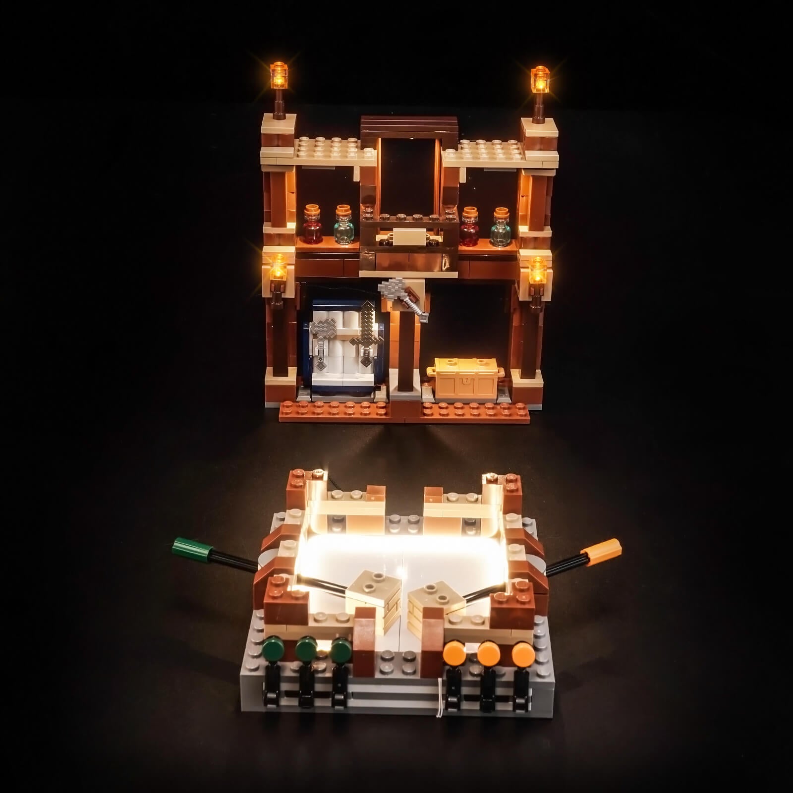 BrickBling Light Kit for LEGO Minecraft Woodland Mansion Fighting Ring 21272