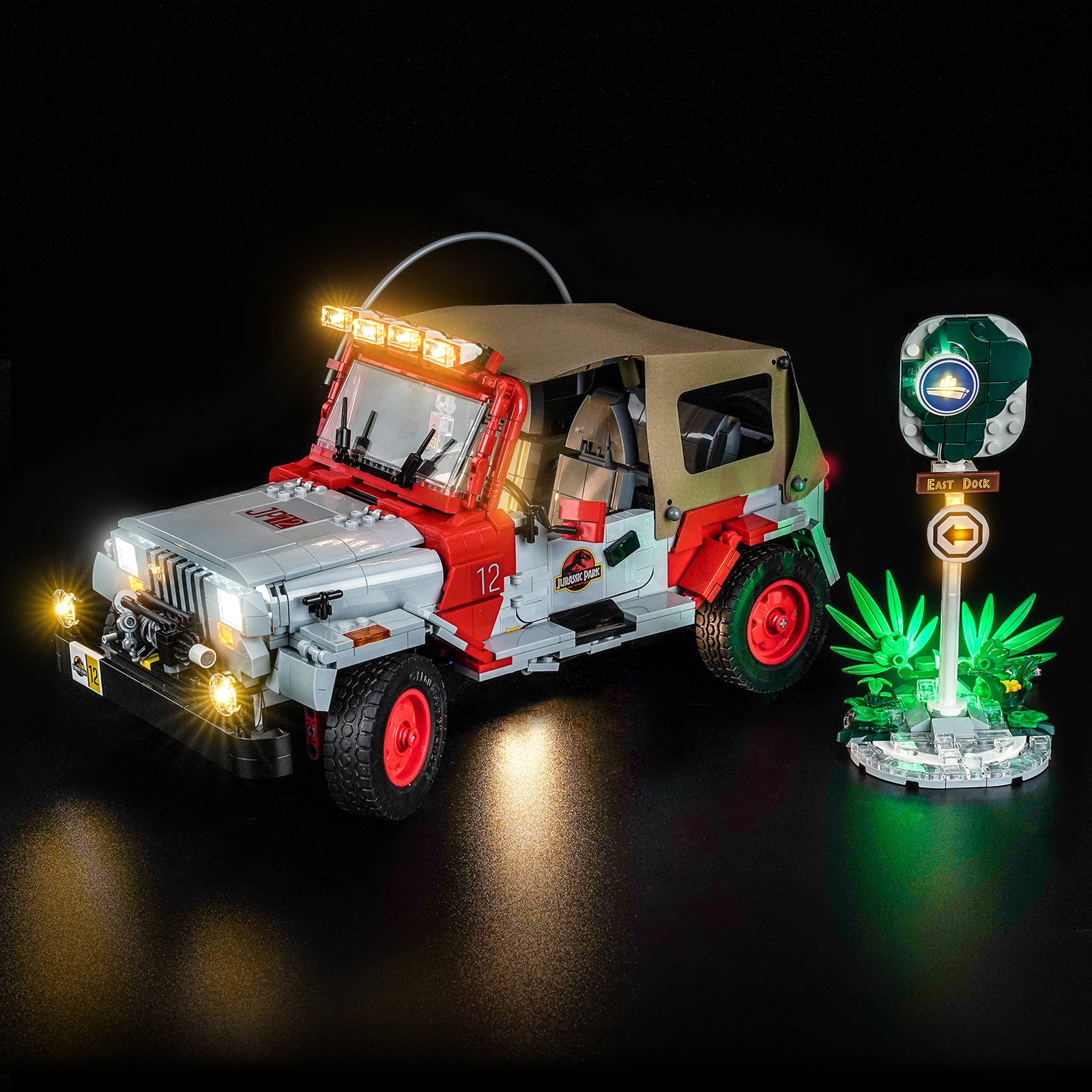 BrickBling Light Kit for LEGO Jurassic World Jurassic Park Jeep® Wrangler 77984