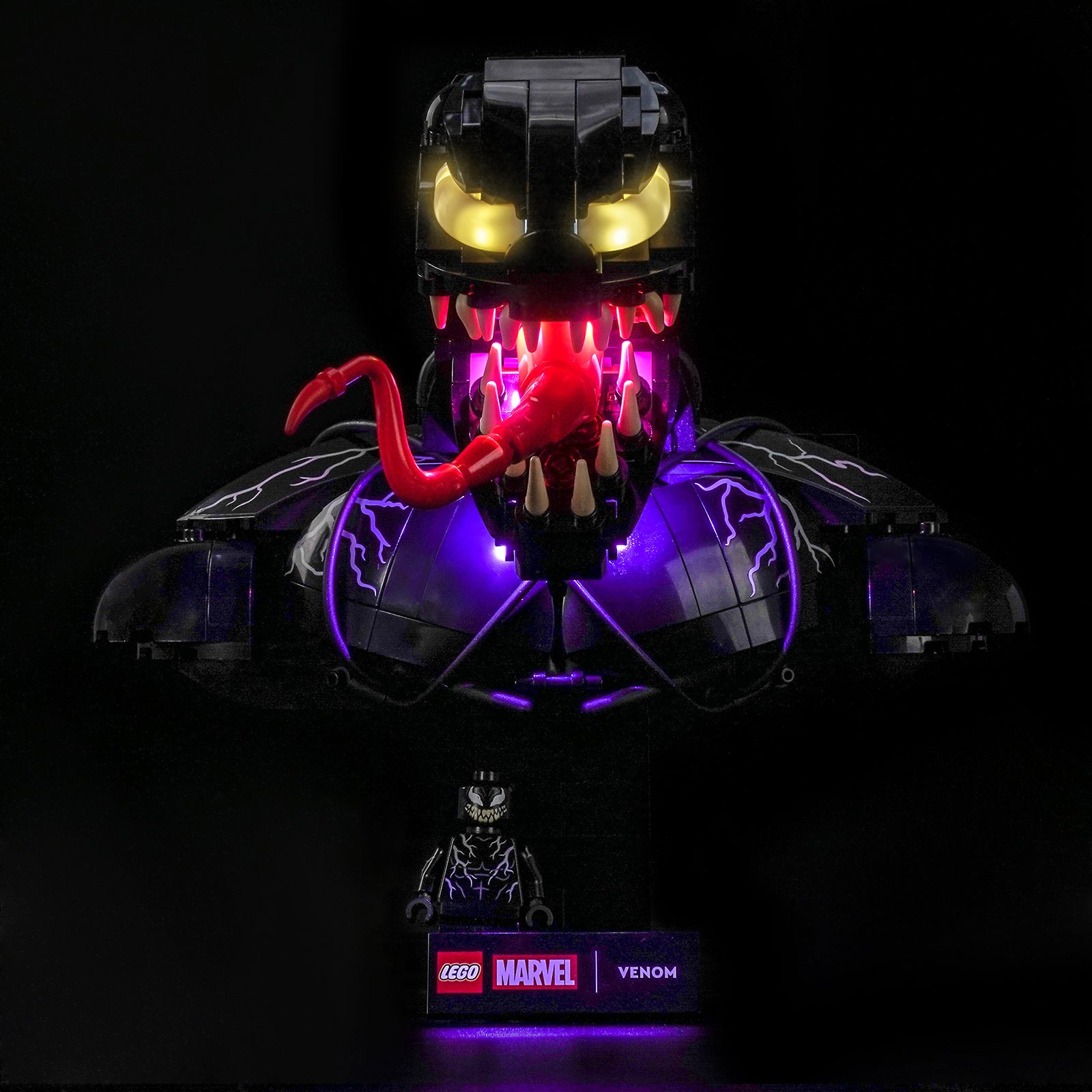 Kit d'éclairage BrickBling pour Buste de Venom LEGO Marvel 76356