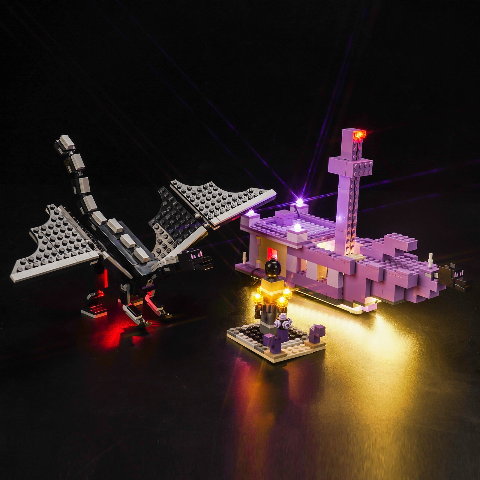BrickBling Light Kit for LEGO Minecraft The Ender Dragon and End Ship 21264