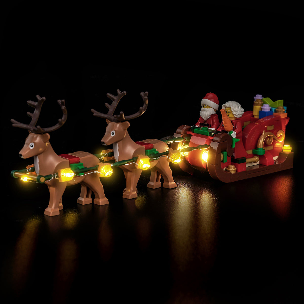 Kit d'éclairage BrickBling pour l'aventure du traîneau du Père Noël LEGO 40866