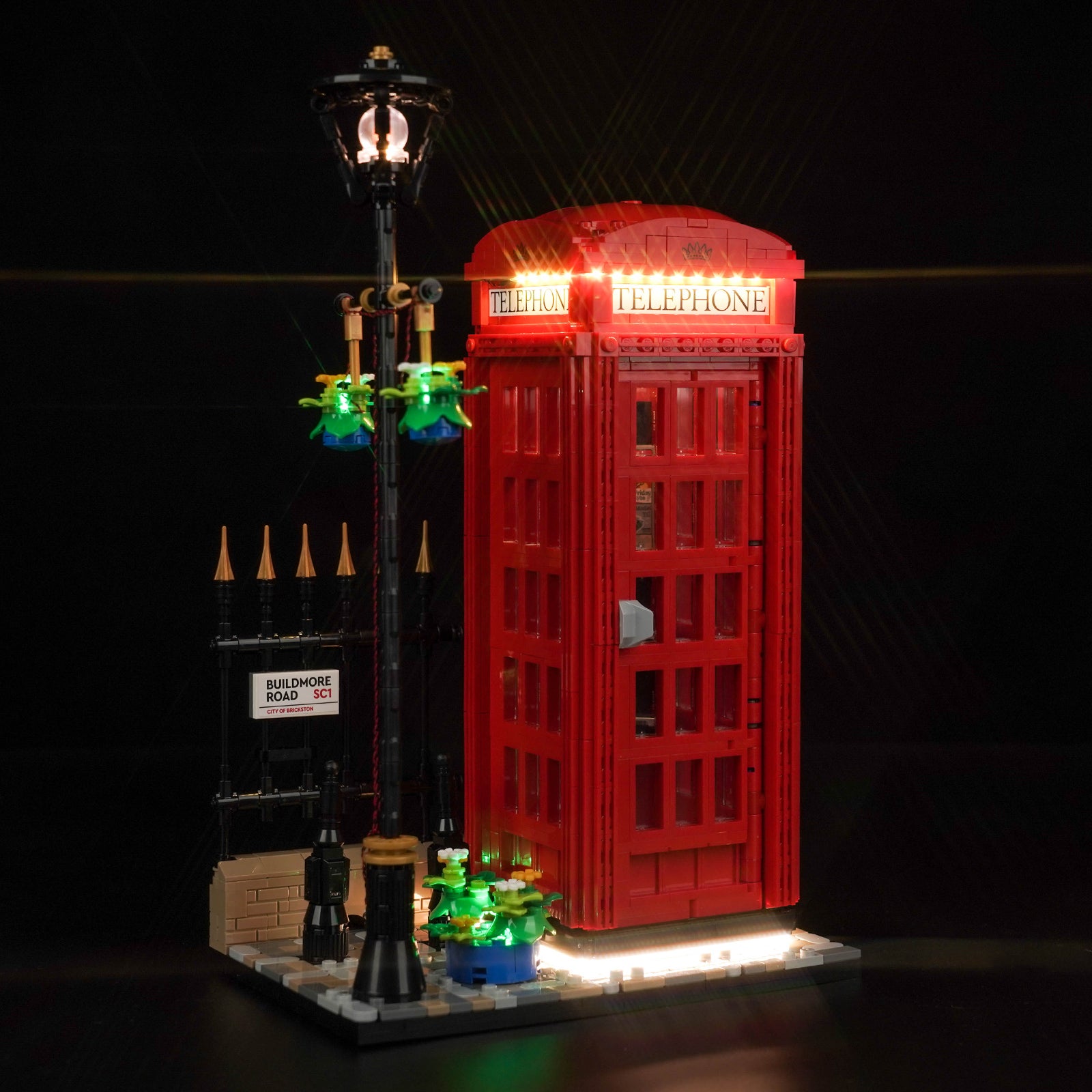 BrickBling LED Light Kit for LEGO Ideas Red London Telephone Box 21347