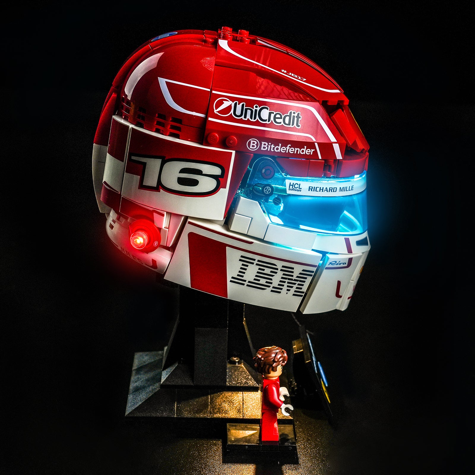 BrickBling Light Kit for LEGO Editions Scuderia Ferrari HP Charles Leclerc Helmet 43014