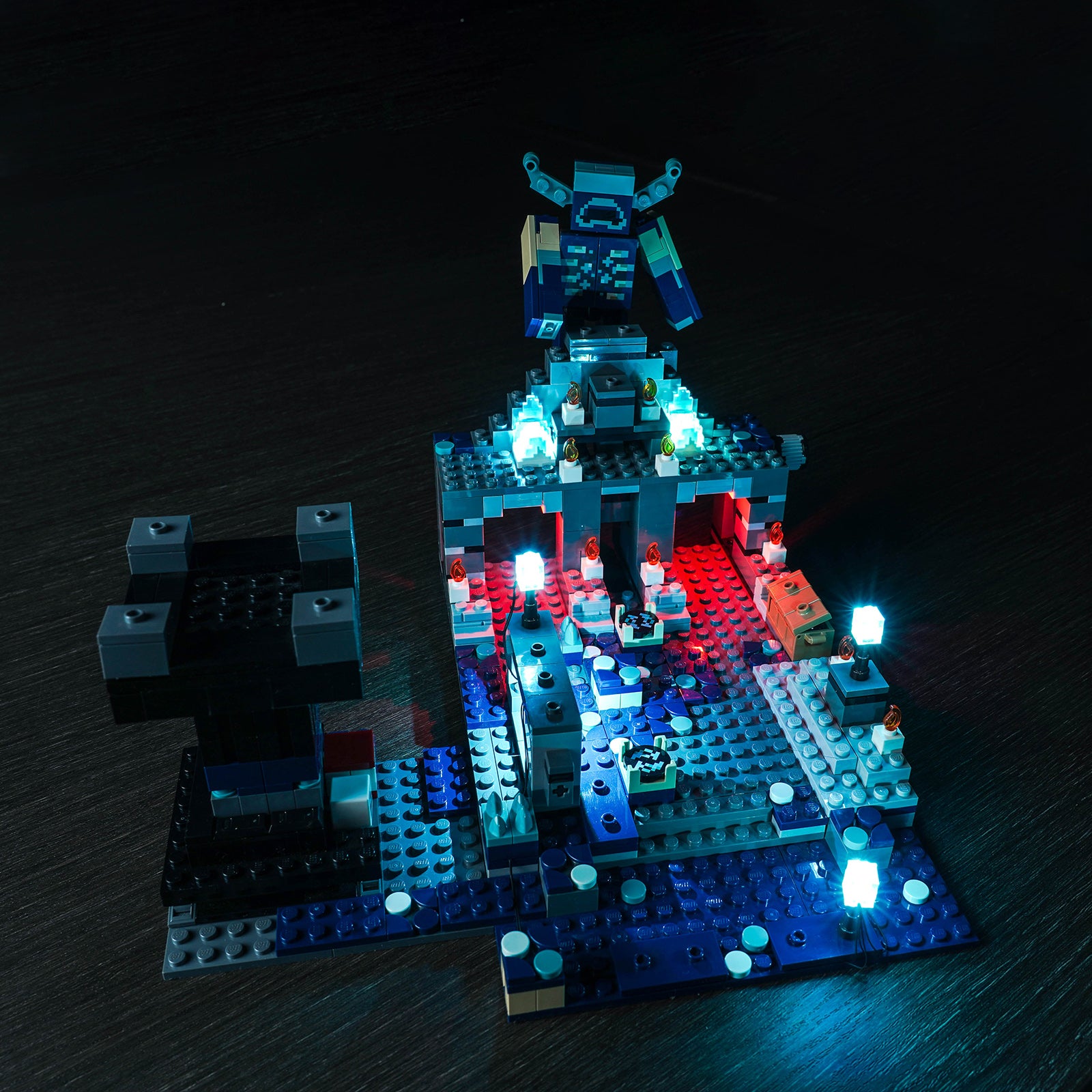 BrickBling Lichtset für LEGO Minecraft The Deep Dark Battle Playset 21246