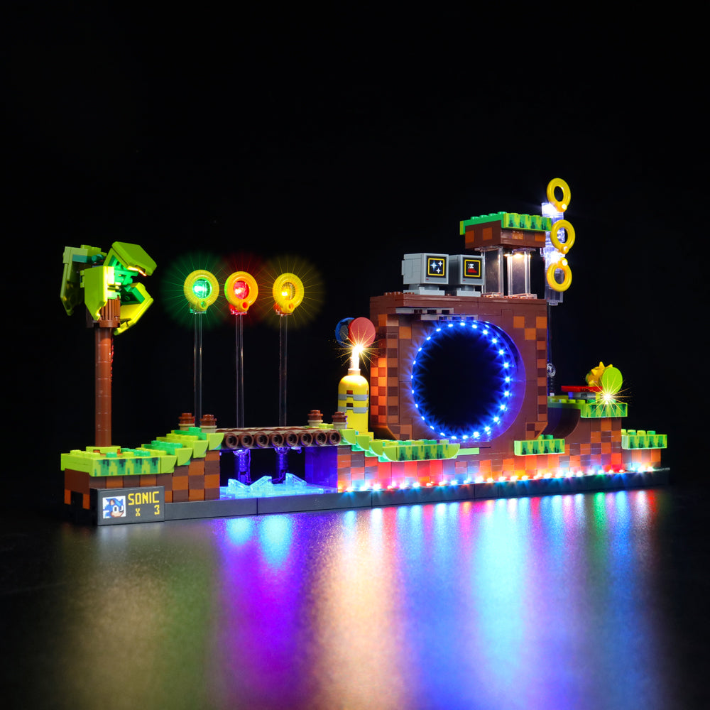 BrickBling Lichtset für LEGO Sonic the Hedgehog™ – Green Hill Zone 21331