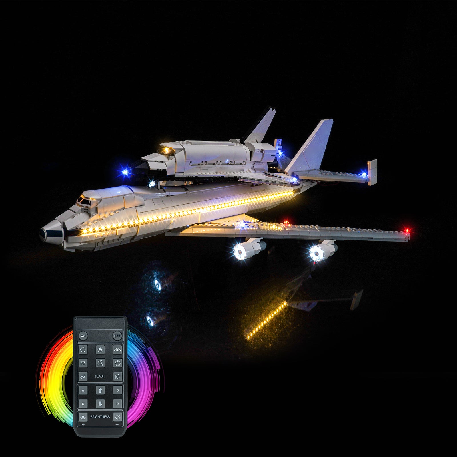 BrickBling Light Kit for LEGO Icons Shuttle Carrier Aircraft 10360 Plus Version