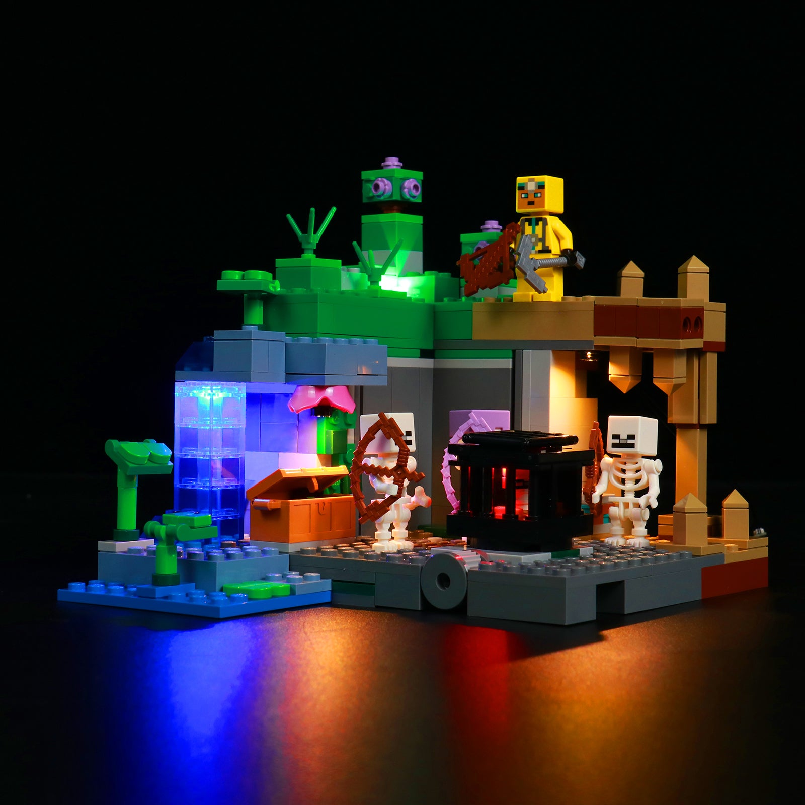Kit de lumière LED pour Lego 21189 Minecraft - Le jeu de jouets squelette  (aucun modèle Lego inclus, éclairage uniquement) - BrickBling - Kit  d'éclairage DIY pour Lego - Le donjon squelette 