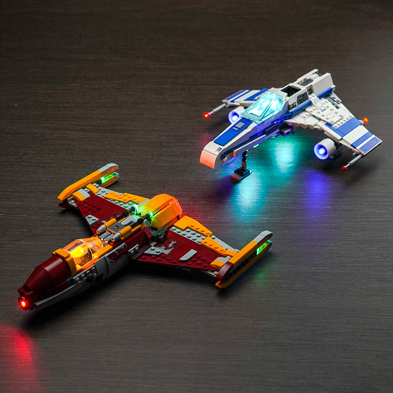 BrickBling Light Kit for LEGO New Republic E-Wing™ vs. Shin Hati’s Starfighter™ 75364