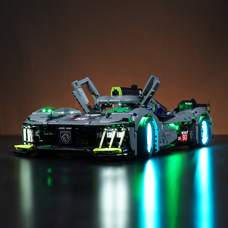 BrickBling Light Kit for LEGO Technic Peugeot 9X8 24H Le Mans Hybrid Hypercar 42156