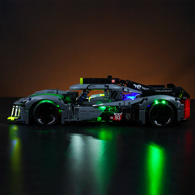 BrickBling Light Kit for LEGO Technic Peugeot 9X8 24H Le Mans Hybrid Hypercar 42156